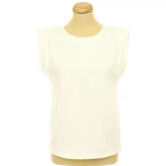 Laura Torelli válltöméses ujjatlan pamut póló