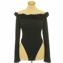 Missguided fodros fekete body