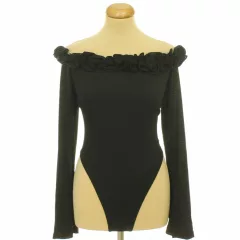 Missguided fodros fekete body