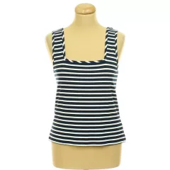 F&F csíkos sötétkék felső