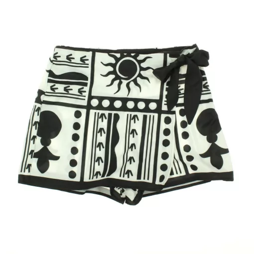 Shein fekete-fehér mintás scort