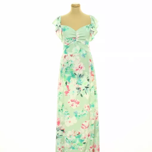 Quiz virágmintás zöld ruha