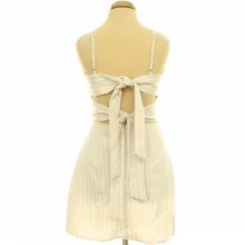 Missguided csíkos bézs ruha