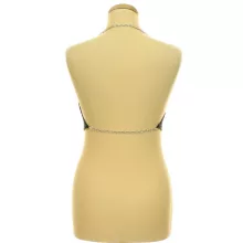 Shein ezüstcsillámos fémláncos top