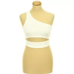 Shein félvállas fehér top