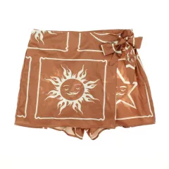 Shein mintás barna scort