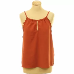 Shein rozsdabarna csipkés felső