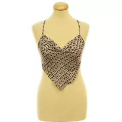 Shein mintás barna top