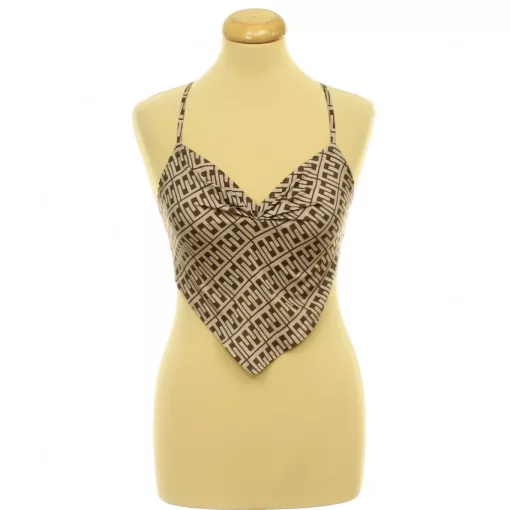 Shein mintás barna top