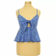 Shein mintás kék felső