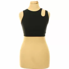 H&M fekete elasztikus sport top