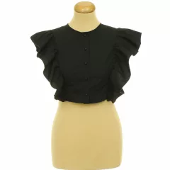 Shein fodros fekete top