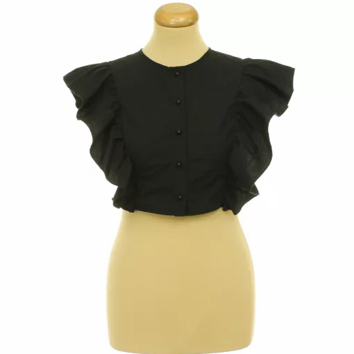 Shein fodros fekete top