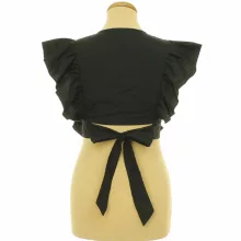 Shein fodros fekete top