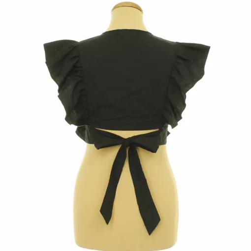Shein fodros fekete top