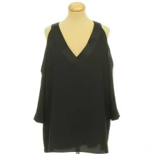 River Island fekete nyitott vállú blúz