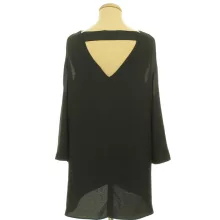 River Island fekete nyitott vállú blúz