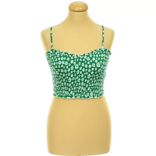 Primark gumírozott virágmintás top