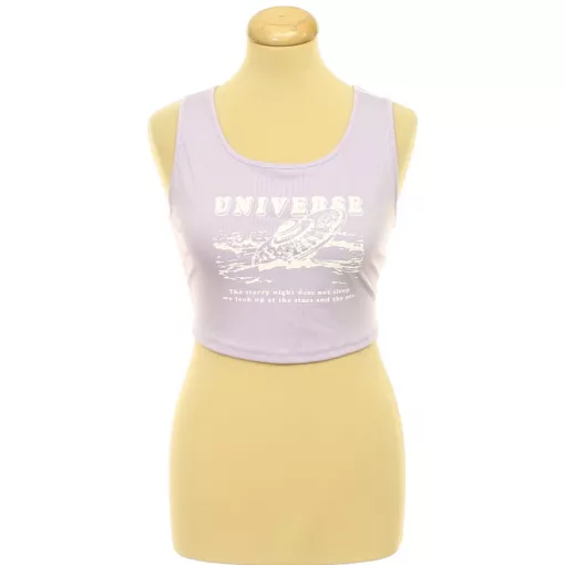 Mintás lila top