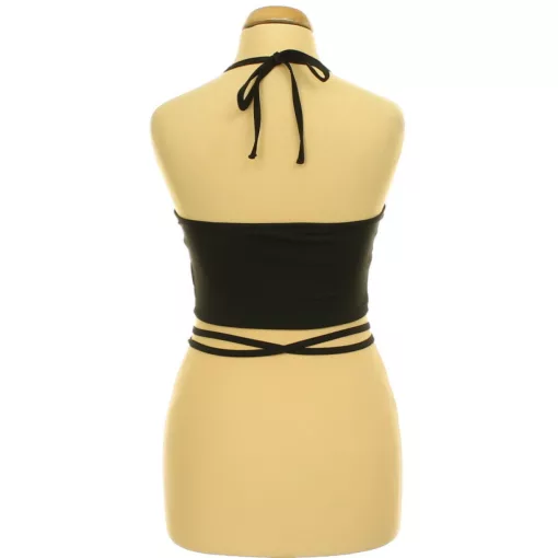 Shein mintás fekete top