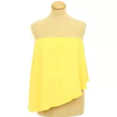 Shein sárga ferde szabású top