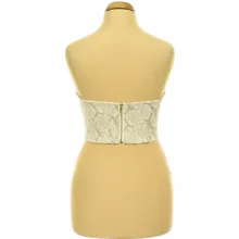 Kígyóbőr mintás műbőr corset top