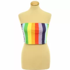 Boohoo színes csíkos top