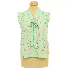 Forever21 virágmintás zöld blúz