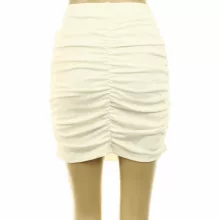 Shein ráncolt fehér szoknya