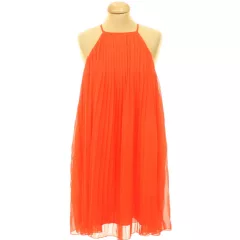 New Look neonkorall pliszírozott ruha