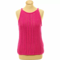 Next pink lyukacsos kötésű felső