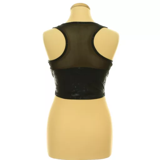 Guess mintás neccbetétes sport top