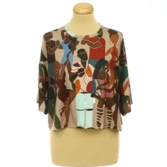 Shein mintás crop póló