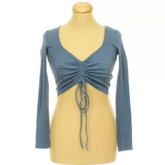 Zara ráncolt kék top
