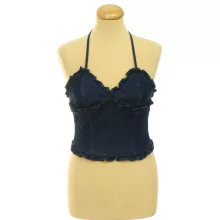 Shein gumírozott farmer top