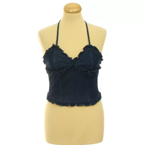 Shein gumírozott farmer top