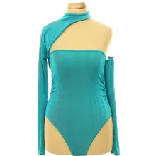 Boohoo ráncolt türkizkék body