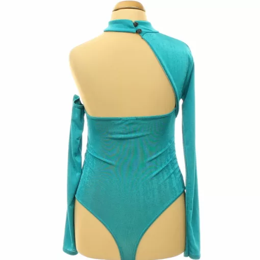 Boohoo ráncolt türkizkék body
