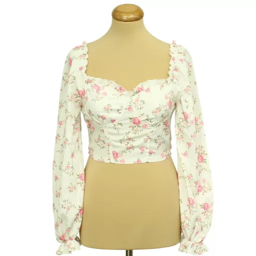 Shein virágmintás corset top