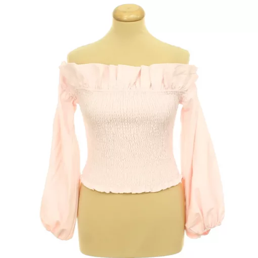 Shein gumírozott rózsaszín blúz
