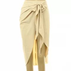 Shein átlapolt bézs szoknya