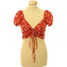 Boohoo gumírozott virágmintás top