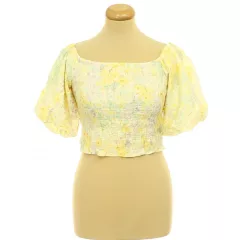 H&M mintás gumírozott top