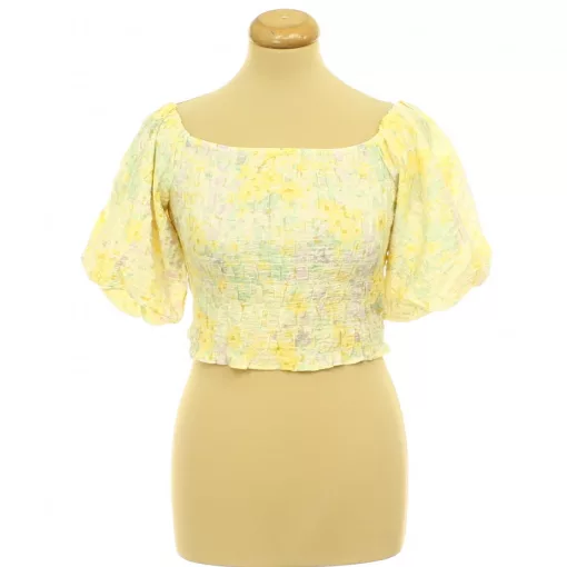 H&M mintás gumírozott top
