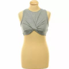Shein csavart szürke top