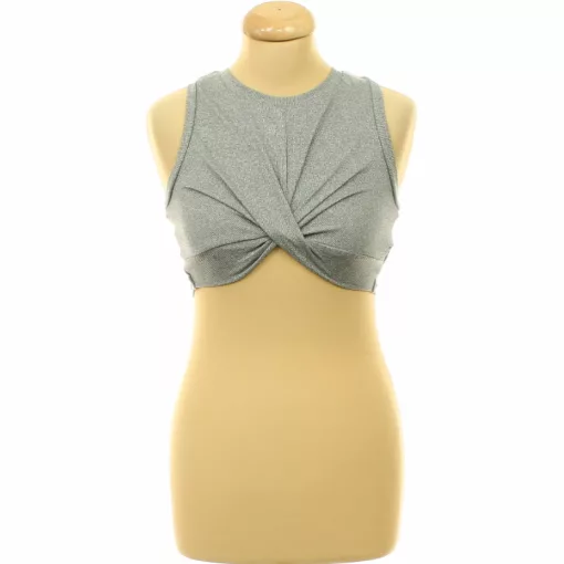 Shein csavart szürke top