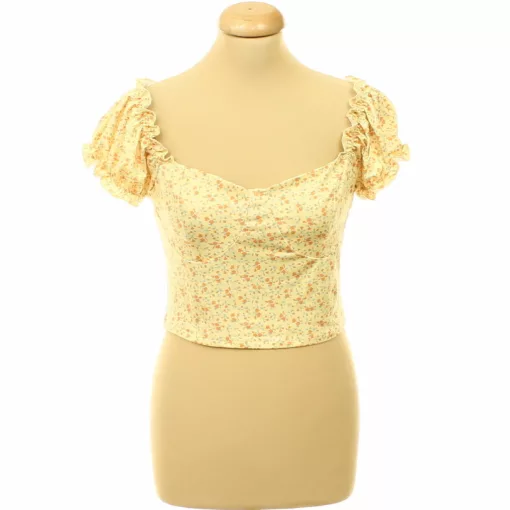 Shein virágmintás sárga top