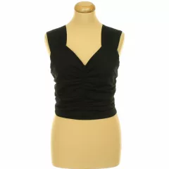 Primark ráncolt fekete top