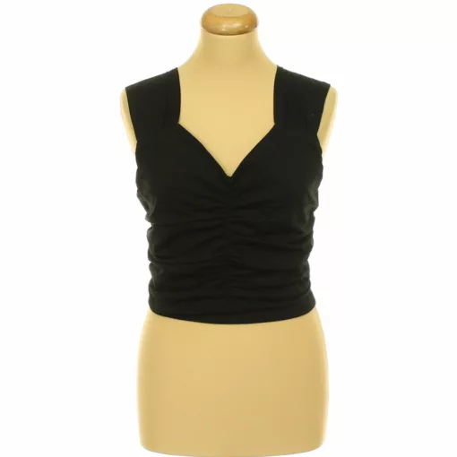 Primark ráncolt fekete top