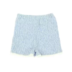 Shein csíkos-csipkeszegélyes short